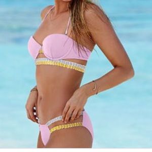 Victoria Secret Lilac Crochet Trim Bikini Large